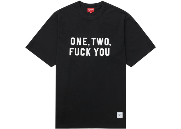 Supreme One Two Fuck You Tee - Black