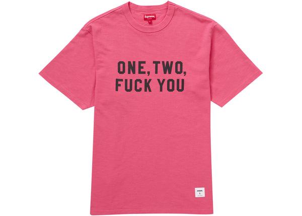 Supreme One Two Fuck You Tee - Pink – The Gallery Atl