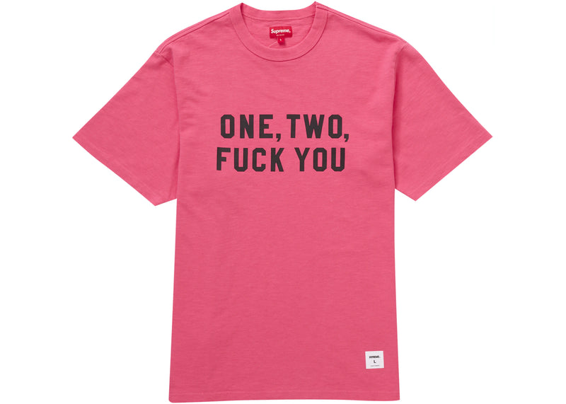 Supreme One Two Fuck You Tee - Pink