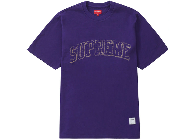 Supreme Sketch Embroidered Tee - Purple – The Gallery Atl